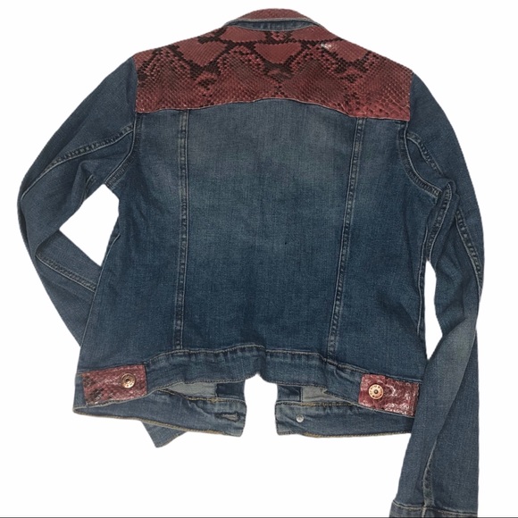 Daniella Erin NYC Python/Denim Jacket Pink/Black s - Picture 11 of 13